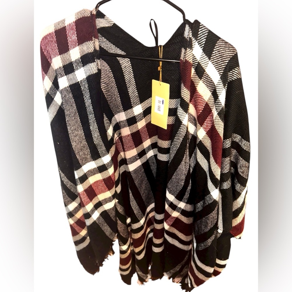 Plaid Women's Cardigan Sweater
